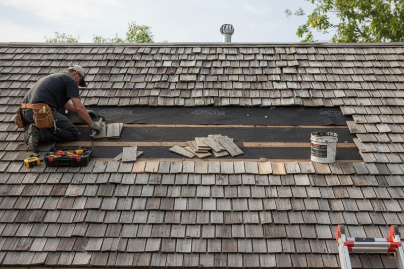 Wood Shake Roof Replacement