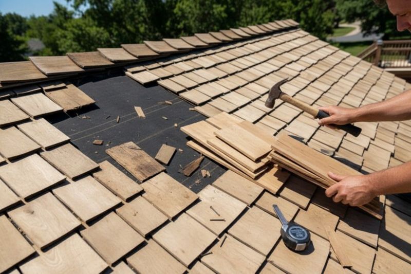 Wood Shake Roof Replacement